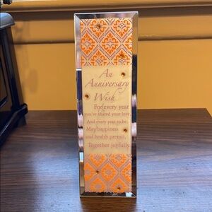 Anniversary Plaque with Rhinestones